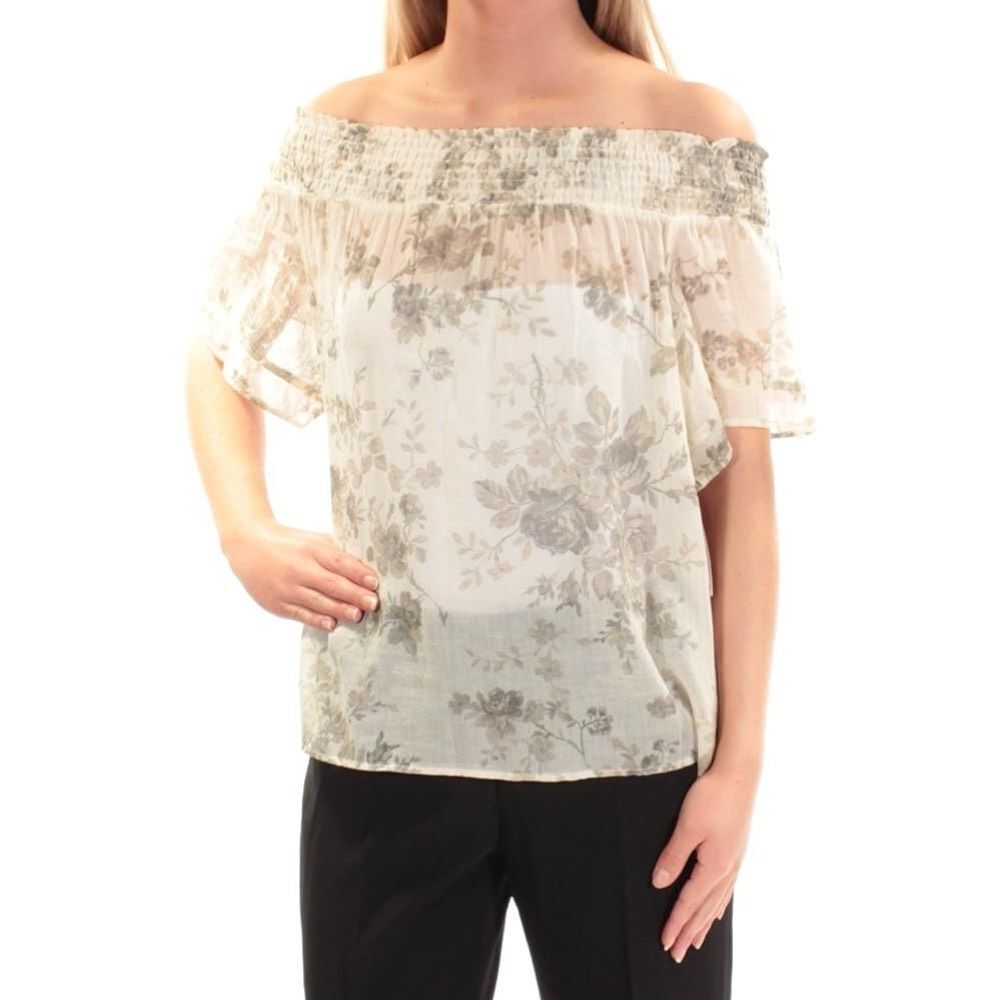RALPH LAUREN Denim & Supply Floral Off-The-Shoulder Top